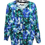 Jones New York  Sport blue floral cardigan Photo 0