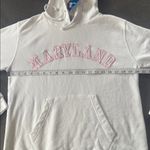 J. America Women’s White Embroidered MARYLAND College Drawstring Hoodie Size L NEW Photo 7