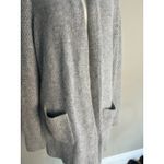 Fenn Wright Manson Women's  Long Open Front Cardigan Sweater Gray Angora Size XL Photo 2
