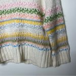 Coach Pastel Multicolor Fair Isle Pullover Sweater Size M Photo 5