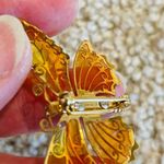 Avon Vintage 1970's "Luminous Wings" Butterfly Brooch Pin signed Photo 3