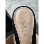 Lauren Ralph Lauren Black Leather Strappy Block Heel Sandals With Silver Buckle Size 9 Photo 5