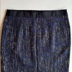 Boden USA Boden Wool Blend Tweed Pencil Skirt Black/Blue Size 10 Photo 5