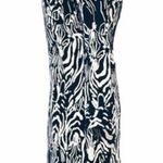 Lilly Pulitzer  PRESTON NAVY BLUE WHITE STRETCHY PRINT DRESS S Photo 3