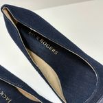 Jack Rogers  Palmer Blue Closed Cap Toe Fabric/Leather Wedge Espadrilles Size 8.5 Photo 6