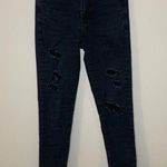 American Eagle Black Super Hi-Rise Distressed Crop Jegging Size 0 Photo 0