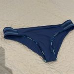 WAVE LIFE Small Reversible blue navy bikini bottom circle print stitching Photo 3