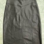 EXPRESS Black Leather Pencil Skirt Photo 7
