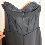 Lulus  Fashionista Nights Black Strapless Bustier Wide-Leg Jumpsuit Photo 4