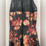 Francesca’s Black Red Metallic Floral Halter Fit &‎ Flare Dress Size XS Photo 7