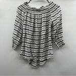 Faithfull the Brand Striped Es Calo Off Shoulder Black & White Top Size 6 Photo 4