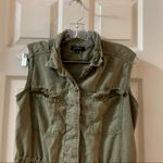 Buffalo David Bitton  Green Button/Cinched Waist Vest S Photo 4