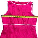 Nine West  Women's Size 10 Pink Sleeveless Sheath Dress Floral Hem Linen Photo 3