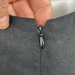 Dress Barn A Line Dress Black Floral Embroidered Linen & Rayon Back Zip size 12 Photo 9