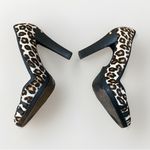 Karen Millen Leopard Heels Size 6 Pumps Pony Hair Snakeskin Leather Buckle Photo 8