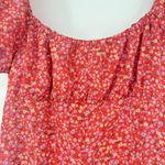 BP Tie Front Daisy Floral Mini Dress Women's Size Medium Short Sleeve Tie Front Photo 7