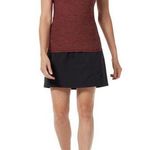 Royal Robbins  Mini Skort Skirt Flat Front Back Slit Zip Pocket Stretch Black 12 Photo 0