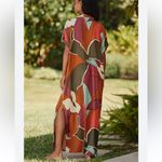 Anthropology Bel Kazan Colorful Abstract Print Maxi Dress Brown Size undefined Photo 4