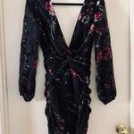 Revolve Majorelle Ava Deep V Dress in Black Floral Photo 2