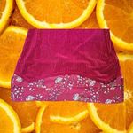 Vintage Velour Ribbed Long Top with‎ Ruffle Sleeves Red Size M Photo 2