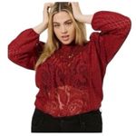Torrid  Mixed Lace High Neck Sheer Blouse Cottage Core Long Sleeve‎ Womens 1X Photo 10