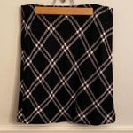 Ann Taylor Women’s Black White Windowpane Wool Mini Skirt Size 8 Petite Photo 0