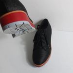 Qupid Shoes Women's Size 6 Black Metallic Low Top Lace Up Platform Photo 8