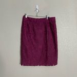 CAbi  Purple Lace Knee Length Career Pencil Skirt 6 Photo 6