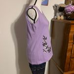 Hanes Purple Embroidery Flower Tank Top Photo 1
