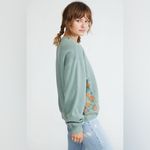 PacSun Chair Lift Cozy Crew Neck Oversized Sweatshirt in green & orange Photo 1