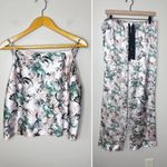Victoria's Secret  Satin Floral Pajama‎ Set XL Top Medium Bottoms PJs Loungewear Photo 1