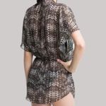 Badgley Mischka  BEADED SWIM COVERUP TUNIC DRESS Photo 1