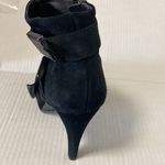 Calvin Klein size 7 black suede booties heels with open toes $100 Photo 3