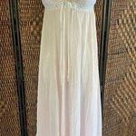 Size 34//NWT Vintage Olga Pastel Pink Empire Waist Padded Chest White Lace Photo 0