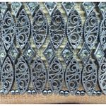 None Wide Stretch Bracelet Black Gun Metal Statement Filigree & Rhinestones One Size Photo 2