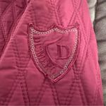 Gorgeous Dismero Pink Quilted Button Front Jacket with gold toggle. Size 8 Photo 6