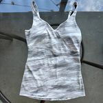Under Armour UA StudioLux Fitted Activewear Tank Top in Gray with Built in Bra Photo 0