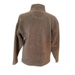 Gap brown quarter zip short teddy jacket shacket women's size XL soft Photo 3