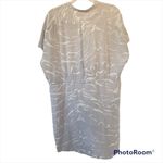 Ulla Johnson Silk Short Sleeve Drawstring Dress in Zebra Sand Beige ā Size M Photo 3