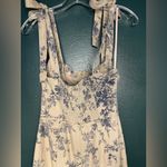 Gal Meets Glam Linen Blue Floral Jumpsuit Photo 5