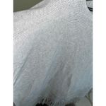 Lilly Pulitzer  Florenna wrap poncho sweater, silver  fringe, size one size Photo 3
