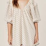 For Love & Lemons Eden Mini Dress tiny velvet flocked hearts Photo 0