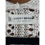 Lucky Brand Crochet Open Front Cardigan Cream L Boho western overisze Photo 2