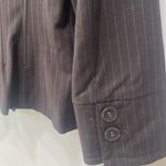 Nine West Women's Black White Pin Stripe Suite Blazer Jacket Sz 4P Photo 5