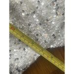 RETROFETE Camille Sequin Dress Size XL White NEW Wedding Bride Formal Maxi Slit Photo 11