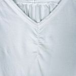 Athleta  White V Neck Short Sleeve Ruched Workout‎ Top Womens XXS Activewear Photo 11