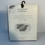 Natori  Fan Sheer Tights Black Size L Patterned Hosiery NWOT Photo 4