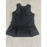 Nike Women's  Court Black Pleated Tank Top Peplum Tennis Pickleball Photo 5
