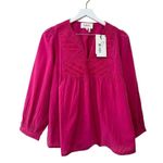 Ba&sh NWT Embroidered Ilo Fuchsia Blouse Size Medium Photo 5