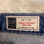 Gap  Cheeky Straight High Rise Jeans size 33/16 inseam 26” brand new with tags Photo 7